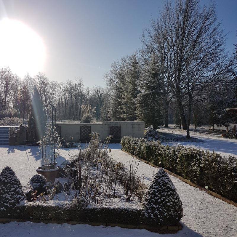 Voile de neige - La Table de Pierre dans le Périgord